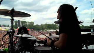 Brent Fitz with Slash at Download Festival UK, 2010