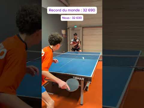 Tentative de record du monde de tennis de table🏓 #shorts #gewo