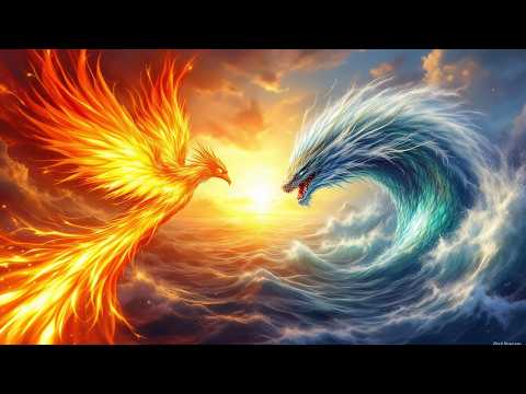 Phoenix vs Leviathan Epic Mythical Battle of Fire and Water!