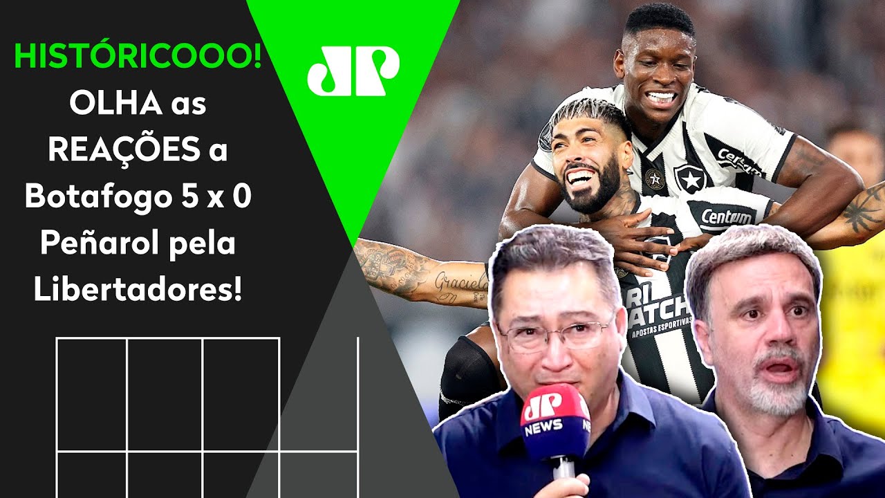 "QUE MASSAAAACRE DO BOTAFOGO!" OLHA as REAÇÕES ao 5 a 0 HISTÓRICO contra o Peñarol!