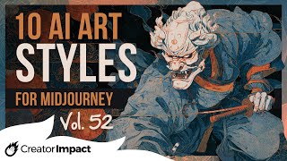 10 AI Art / Midjourney Prompts Styles: Vol 52