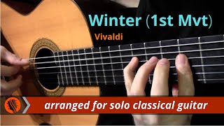 The Four Seasons, Winter, 1st mvt, A.Vivaldi (solo classical guitar arrangement by Emre Sabuncuoglu)