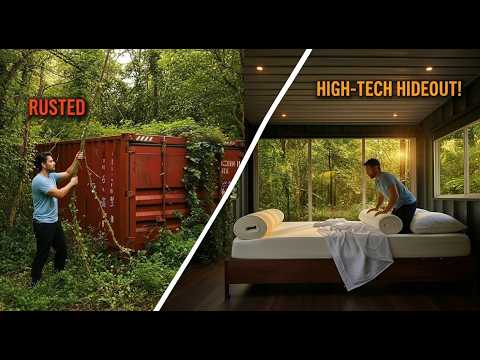 $0 to High-Tech Forest Container Home | Epic Transformation (ASMR)