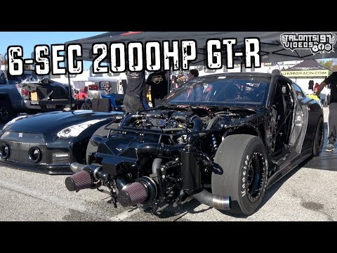 Sinister Carbon Fiber GT-R Goes 6s And Then Explodes Its Driveshaft Next Pass