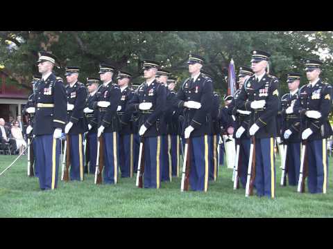 Army Drill Team fixes bayonets