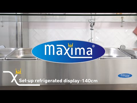 Maxima Gastro Aufsatzkühlvitrine - 160 cm - Passt 7 x 1/3 GN