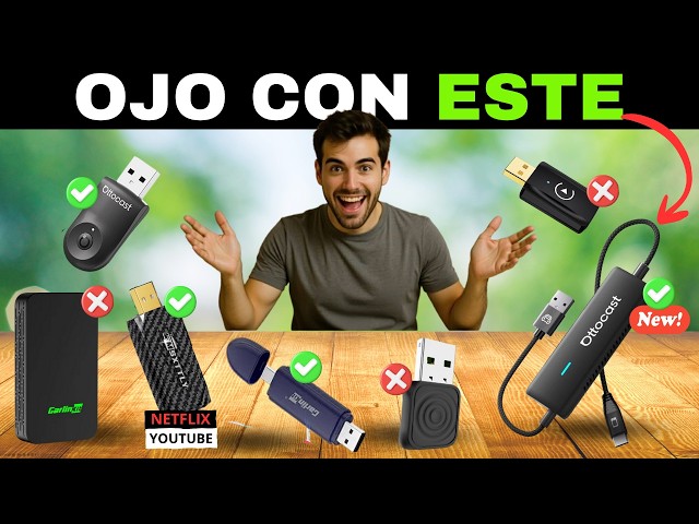 Vídeo relacionado con Adaptador inalámbrico Carplay con Netflix YouTube, adaptador inalámbrico Carplay y Android Auto Dongle, WiFi de 5 GHz, Magic Box Convert Wried