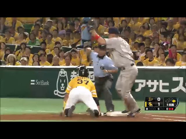 【5回裏】鮮やか!! バファローズ・西「一級品の牽制技術」見せた!! 2015/7/25 H-Bs