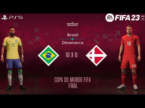 FIFA 23 - Brasil  vs Dinamarca| Gameplay PS5  [4K 60FPS] Copa do Mundo FIFA 2022