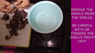 HOW TO EASILY WASH SNAIL CLEAN /REMOVE SNAIL SLIME / O.Doris Healthy Meals