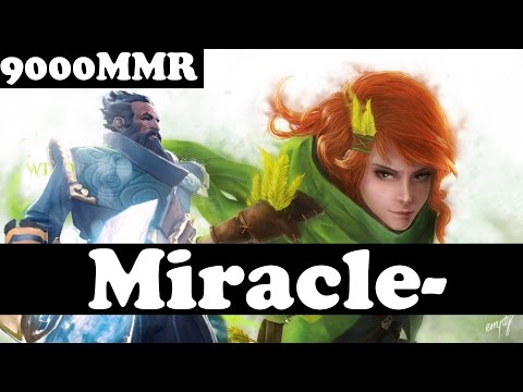 Miracle- 9000 MMR Plays Kunkka And Windranger - Pub Match Gameplay - Dota 2