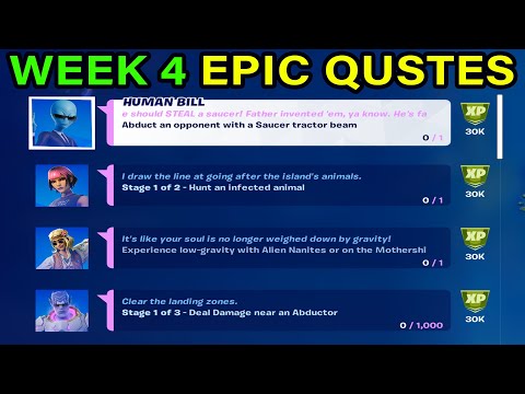 Fortnite All Week 4  Epic Challenges Guide Quests Season 7 Chapter 2