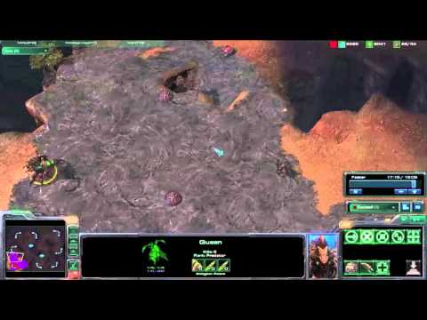 Starcraft 2 - Zerg Queen vs Zerg Roach - No Upgrades/Powers