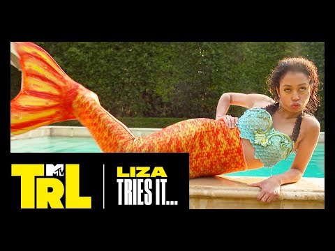 Liza Koshy & Gabbie Hanna Become Mermaids IRL | Liza Tries It | TRL