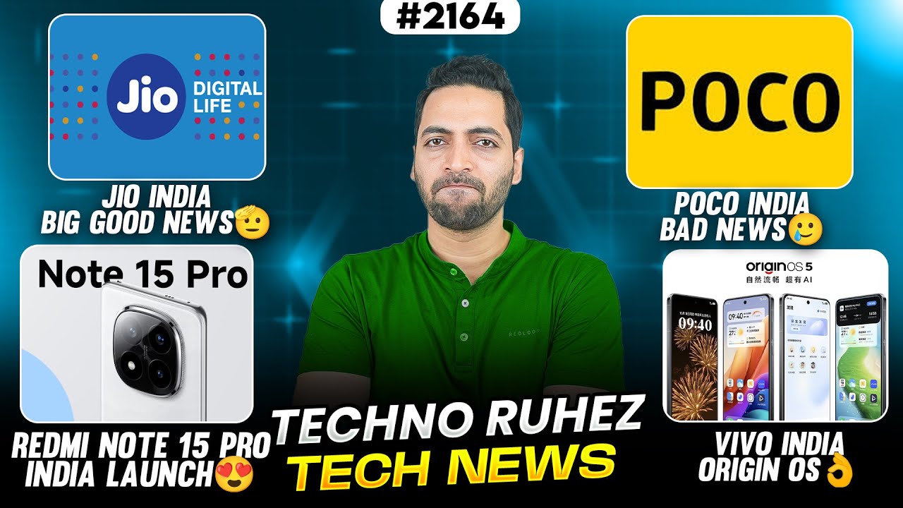 Jio India Good News😍,POCO Bad News🥲,Redmi Note 15 Pro,vivo Origin OS India,Samsung S25 FE India