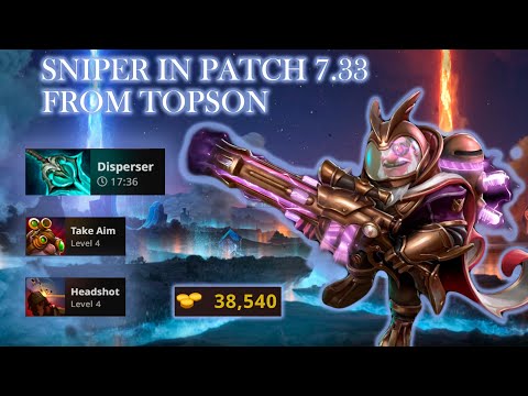Topson mid on Sniper with new build! Patch 7.33 #dota2 #topson #highlights #replay #highmmr