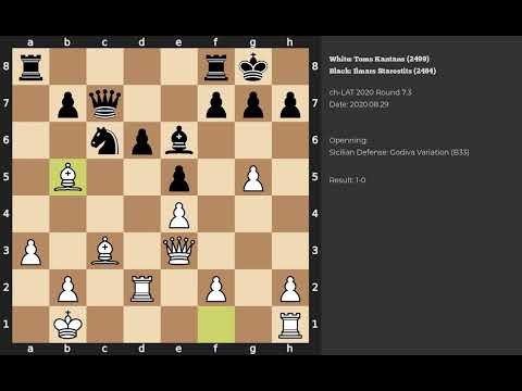 Toms Kantans - Ilmars Starostits | Sicilian Defense: Godiva Variation | 2020