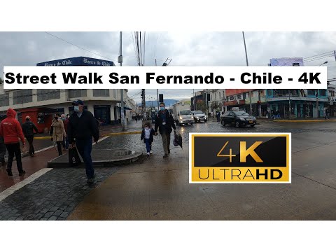 🇨🇱 Street Walk San Fernando - Chile - 4K (60fps)