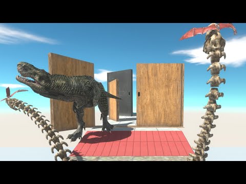 Skeleton Animal Head Trap VS TREx Animal Revolt Battle Simulator | ARBS