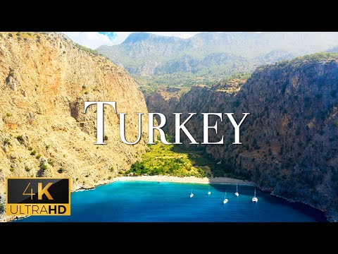FLYING OVER TURKEY (4K UHD) - Peaceful Piano Music With Wonderful Natural Landscape For Relaxation