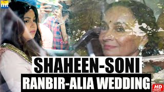 Ranbir Alia Wedding : Soni Razdan & Shaheen Bhatt arrive at Vastu for RanLia's shaadi