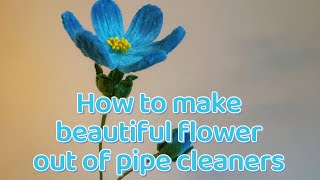 How to make beautiful flower out of pipe cleaners#diy #easycraft #diytutorial #pipecleanerflower