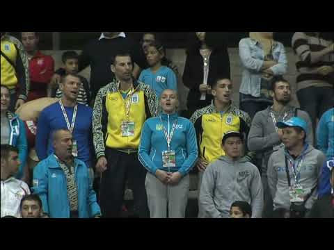 Anthem of Ukraine (2015 World Sambo Championships, women's 52 kg, Mariia Buiok)