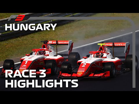 Racing In The Rain! F3 Race 3 Highlights | 2021 Hungarian Grand Prix