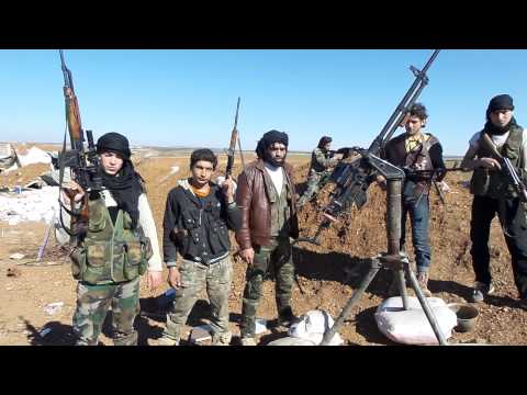 مرابطة عناصر لواء أبو العلمين في حاجز الناصريه في ريف حماة