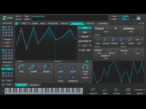 Testing FM modulation with ZynAddSubFX