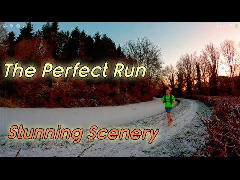 I Found the Perfect Trail: Sunset Snow Run (Fields, Woodlands & Canals)