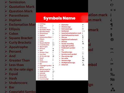 Title: \Symbols Name | Learn Common Symbols and Their Meanings\