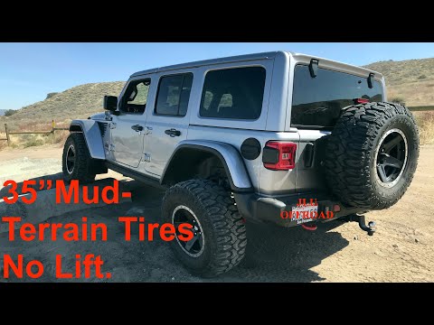 Jeep JLU Rubicon With 35"- LT315/70R17 Milestar Patagonia M/T Tires.