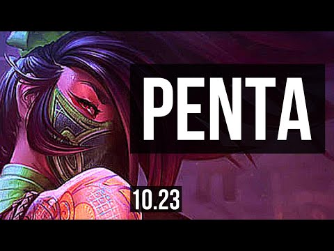 AKALI vs SYLAS (MID) (DEFEAT) | Penta, 8 solo kills, 600+ games, Godlike | KR Grandmaster | v10.23