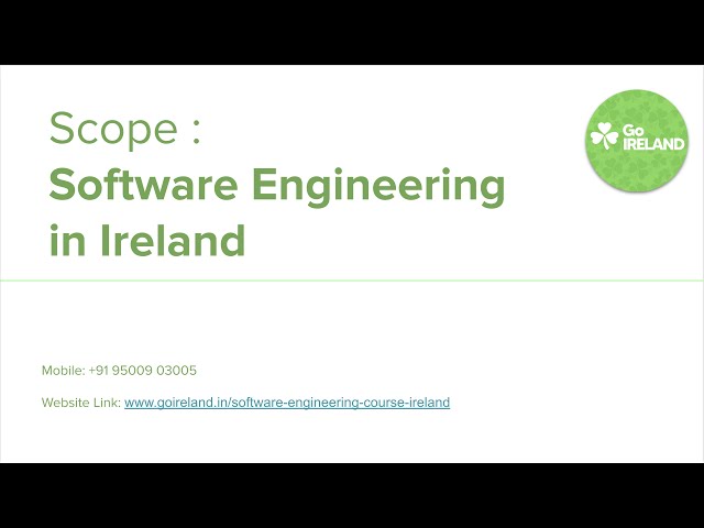 Scope of Software Engineering in Ireland