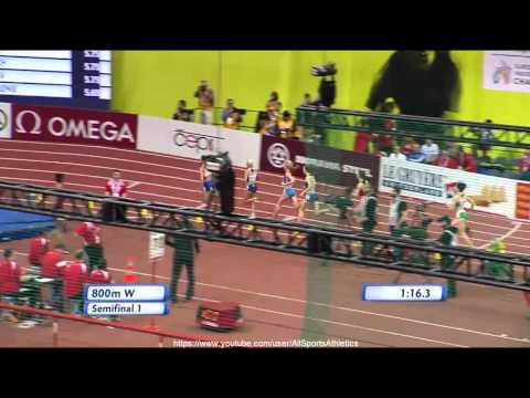 European Indoor Championships Prague - Selina Butchel 2.01.92 - Women's 800 Metres Semi Final 1