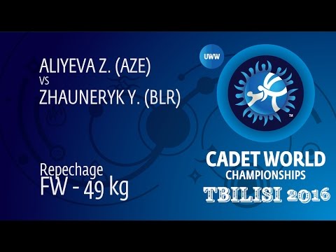 Repechage FW - 49 kg: Z. ALIYEVA (AZE) df. Y. ZHAUNERYK (BLR), 8-6