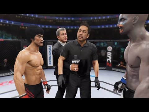Bruce Lee vs. Crazy Worm (EA Sports UFC 2) - CPU vs. CPU - Crazy UFC 👊🤪