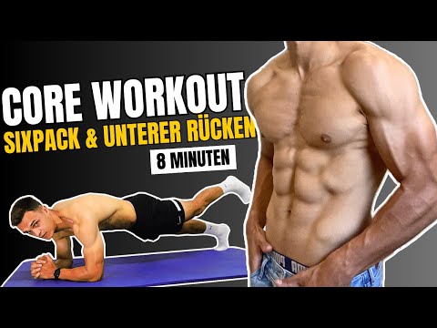 8 Minuten effektives CORE Workout für Zuhause | Sixpack und Unterer Rücken