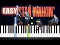 Lil Nas X - STAR WALKIN' (League of Legends Worlds Anthem) - EASY Piano Tutorial