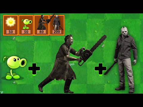 Leather Face + Jayson Friday 13th + Peashooter - Plants vs Zombies Fusion Animation ❤️ Bit Pixel