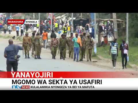 Standstill in Kitengela as protesters light bonfires, block Namanga Highway over high fuel prices