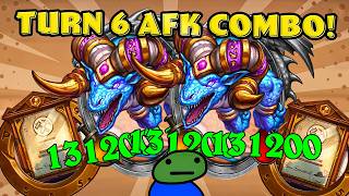 Go AFK on Turn 6 Combo! | Hearthstone Battlegrounds