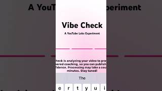 YouTube Short Vibe Check Review. YouTube Labs Experiment is a cheat code for content creators 😳🧪🔬