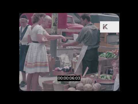 1960s New York Street Scenes Market Signs POV Driving Docks