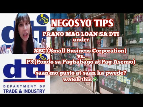 , title : 'NEGOSYO TIPS: PAANO MAG LOAN SA DTI under SBC (SMALL BUSINESS CORPORATION} AT P3