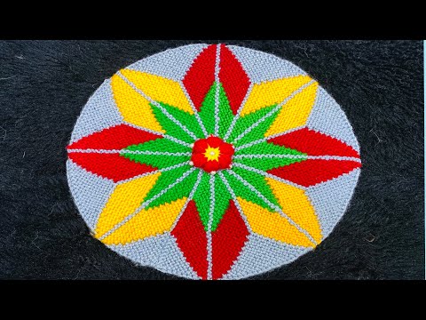 Make a very beautiful doormat with colorful buds 🥰🩷/New Design Multicolour Doormat Design with Jh...