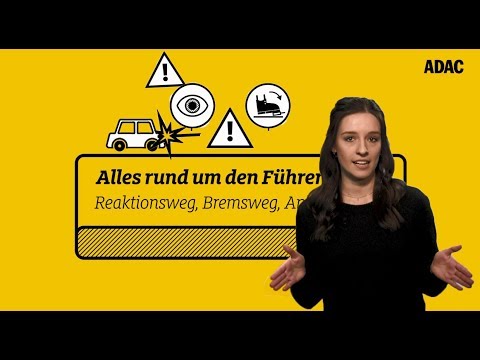Reaktionsweg, Bremsweg, Anhalteweg: Formeln für die Führerschein-Prüfung | ADAC