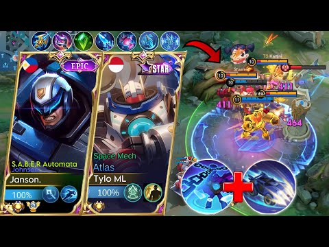 ATLAS DAMAGE BUILD AND JOHNSON DAMAGE BUILD IS TOO GOOD! (CAN WIPE OUT ENEMIES) MOBILE LEGENDS