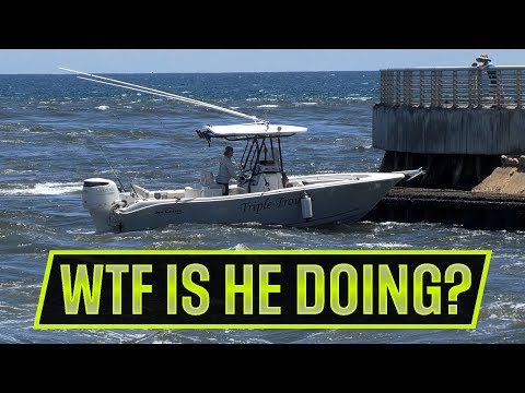 BOAT STRIKES JETTY AT INLET | ROUGH INLETS | Boats at Boynton Inlet